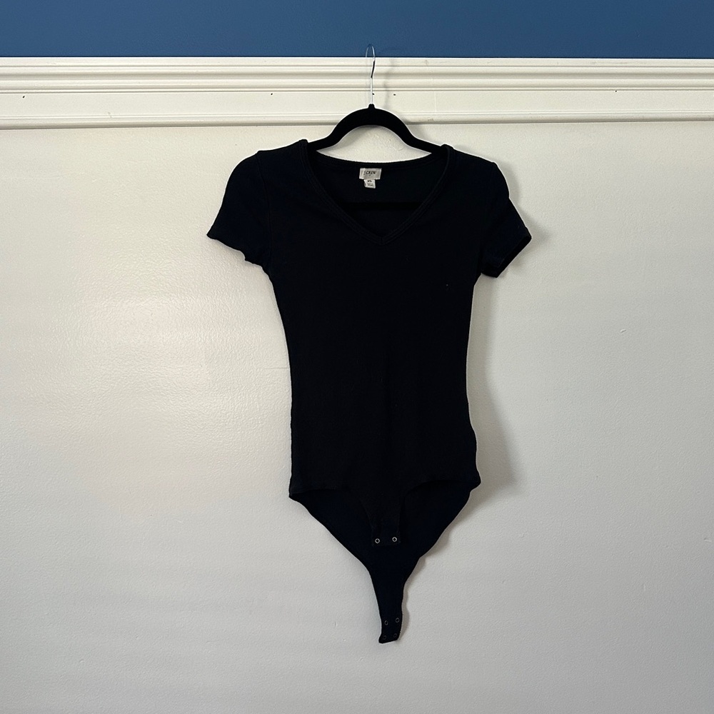 J. Crew Black V-Neck bodysuit Top - XS